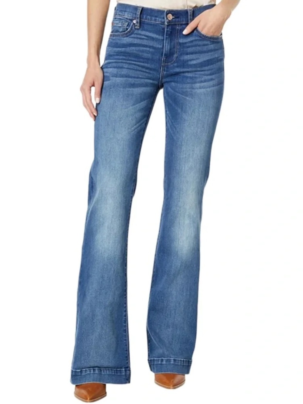 7FAM • Tailorless Dojo flare leg jeans Palmira mid rise wide leg Y2K 2000s